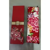 環保不鏽鋼餐具組 客家紅花布 筷樂一族 湯匙 叉子 筷子 吸管套組