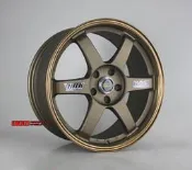 【員林 小茵 輪胎舘】類RAYS TE37 旋壓 輕量化鋁圈 18吋 全車系適用 8.5J 消光古銅金車邊