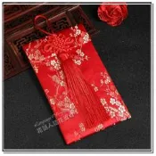 ◎花語人造花資材◎＊批發價中國結梅花紅包袋＊古典繡花紅包袋~限量版~新年招財