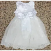 女童蝴蝶結腰封白紗蕾絲裙禮服/幼稚園畢業典禮婚禮喜宴花童/生日party120-130cm