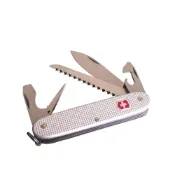 (店+)【VICTORINOX 瑞士維氏】維氏VICTORINOX Farmer ALOX金屬鋁柄紋面8用瑞士刀(0.8241.26)