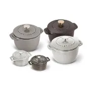 【STAUB】琺瑯鑄鐵鍋雙鍋組-飯鍋12cm＋圓鍋10cm(德國雙人牌集團官方直營)