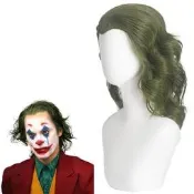  電影小丑cos假髮joker 起源 混綠捲髮cosplay假髮