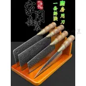 古瓷堂日本回流瓷器 精品🔥正宗龍泉菜刀 家用組合套裝 刀具 廚房斬切刀 砍骨刀 手工鍛打切菜切肉斬切刀 廚師刀 廚師切片刀 菜刀 鋒利