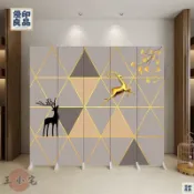 優印良品家居 免運 公司貨 可開發票 【優質屏風裝飾】隔斷屏風 屏風隔間 簡約現代屏風隔斷牆臥室客廳過道北歐簡易移動雙面布藝折屏 高品質工廠現貨直銷 售後保障 全館八折 新品特價 yy815