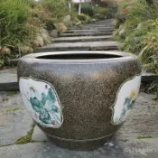 陶瓷養魚缸 睡蓮盆 荷花缸 陽臺室內室外落地大號水缸