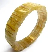 【小樂珠寶】收藏級滿絲金鈦晶 清透料水晶手排手鍊手珠DD10(頂級鈦晶熱賣店 招財旺事業最強款)