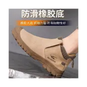 (店+)📣YEES!野絲現貨🚀反絨面輕便塑鋼安全鞋 工作鞋 電焊鞋 絕緣耐火花防濺 防砸防刺穿  一腳蹬免綁鞋帶 防護鞋