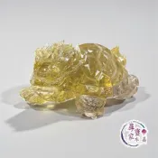 (店+)【尋寶家水晶 】【YDR-21】｜黃水晶手工雕龍龜｜招財聚富・權勢興旺・鎮宅護主