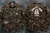 Aape BAPE APE  猿人 水洗迷彩貼布 長袖襯衫