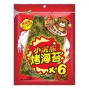 (店+)稑禎 超大片泰國小浣熊烤海苔 經典辣味6片入(30g) 全素