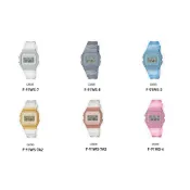 CASIO 卡西歐 經典半透明材質復古數位運動錶 F-91W F-91WM F-91WG F-91WS-4