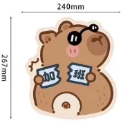 電腦辦公舒適精準專用-水豚造型滑鼠墊/鼠墊/辦公用品/水豚君/卡皮巴拉(for羅技微軟優派asus/鐳蛇razer滑鼠)