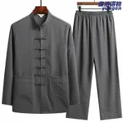 森活選物 【禪意復古】唐裝外套 中式男裝 棉麻長袖套裝 春秋款 復古外套 禪修服 茶服 居士服 寬鬆舒適 透氣親膚 中國風設計
