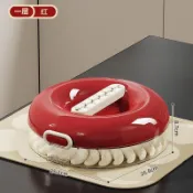 臺灣嚴選食品級圓形餃子盒冰箱冷凍多層密封防粘保鮮盒家用餛飩速凍收納盒