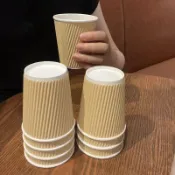 一次性紙杯超厚防滑結婚商用家用防燙水杯咖啡耐高溫杯子整箱批發 紙杯 一次性飲料杯 免洗杯 一次性紙杯 咖啡紙杯 小紙杯