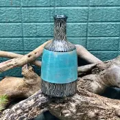 日式古典無洞陶花器 青瓷釉還原燒法 陶器 花器 小品盆栽 禮物