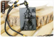 【琢木琦玉 】JB067 黑曜石 關公/關聖帝君/武財神/墬飾/項鍊