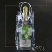 (店+)WDF.CO現貨│2025歐美新款PVC冰鎮紅酒袋│ice bag│透明手提葡萄酒袋│防漏水｜容量大｜外出包