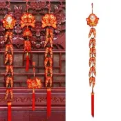 【FUN HOUSE】新春福包掛飾-12頭辣椒串(春節飾品 過年飾品 春節掛飾 春節用品 福字掛飾 年貨 喜慶掛飾)