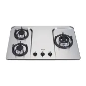(店+)【林內】RB-H301S(L) 檯面式防漏不銹鋼三口爐 (含基本安裝)｜防漏系列｜檯面爐｜左大｜大火力｜瓦斯爐｜