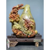 【阿一藝品】福建壽山石【和氣致祥】謝亨旺 雞血石 昌化石 巴林石 壽山石 黃凍石 凍石 凍料 C27