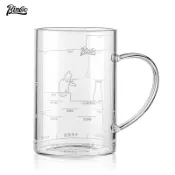 BINCOO 刻度玻璃杯 高硼矽高顏值透明馬克杯 冰美式掛耳咖啡專用杯子 大容量 500ML