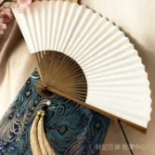 🎇可開發票✨中國風30方8寸毛全本素麵白色紙扇可雙麵素麵串男士素麵折扇子無#免運
