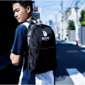 現貨全新正品日本限定2019絕版品有型錄BAPE A BATHING APE黑色背包後背包
