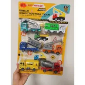 回力💗工程車6入 砂石車 挖土機 油罐車 水泥車
