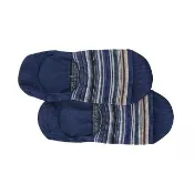 【Paul Smith】PAUL SMITH燙印簽名LOGO棉混紡彩條紋船型襪(男款/海軍藍x多色)
