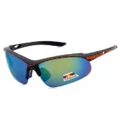 【SUNS】流線型運動太陽眼鏡 質感橘水銀 頂規強化偏光鏡片 僅20g超輕量 S15 抗UV400(防眩光/防撞擊)