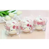 可愛hello kitty陶瓷 調味盒 調味罐三件套裝