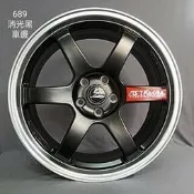 【超前輪業】全新 類 RAYS TE37 樣式 19吋鋁圈 5孔112 8.5J ET38 中心 66.6 消光黑車邊