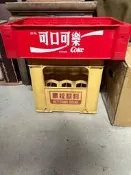 早期 黑松飲料 可口可樂 柑仔店 汽水 塑膠箱 有使用痕跡