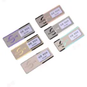姓名牌 客製化 不鏽鋼 工號牌 定做 工作牌 訂製 胸卡︱ 員工 磁鐵 胸牌 |顔羽aaD1| 新品 別針式 商務名牌