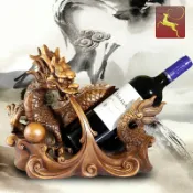 協貿國際日用品生活2館 創意紅酒架龍的擺件酒柜裝飾品中式家用紅酒杯架葡萄酒架現代簡約