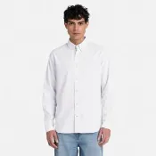 【Timberland】男款白色長袖牛津襯衫(A29D3A94)