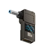 (店+)【Kamera 佳美能】ASUS華碩 HP惠普 筆電 Type-C母轉DC公-4.5mm*3.0mm 數顯轉接頭-20V/100W/5A