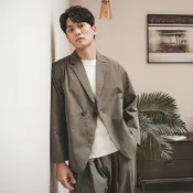 Jerscy [造型單釦套裝-寬鬆西裝外套] 外套 外套男 男生外套 夾克 男外套 [2340403] 零碼回饋