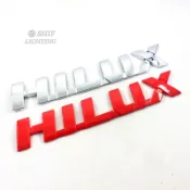 1 x ABS 鍍鉻 HILUX 標誌字母汽車汽車側後行李箱標誌貼紙徽章貼花適用於豐田