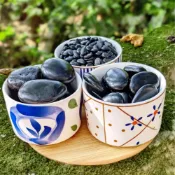 (店+)【綠色山嵐】黑膽石 1kg 黑檀石 黑膽扁石 黑扁石 黑石 園藝造景 水族造景