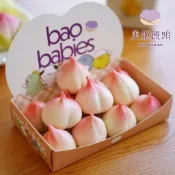 美姬饅頭 一口吃小壽桃鮮乳紅豆包（一盒12顆）