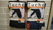 婕的店日本精品~日本GUNZE郡是牛仔藍 牛仔黑 裏起毛彈性褲 內搭褲(M~L)