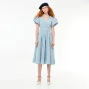 【iROO】冰河藍色復古禮服