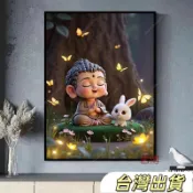 【桃園出貨】笑口常開彌勒佛 DIY 數字油畫 小佛像 動漫 填色 客廳 臥室 掛畫 數字畫 手工 填色油畫 數字繪畫 油