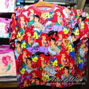 My Oil買好油 日本東京迪士尼海洋Disney Sea小美人魚愛麗兒T恤成人版滿版T shirt-現貨在台