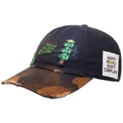 (店+)【NIKE 耐吉】Nike 品牌標誌設計 潮流卡通 惡搞小狗 棉 鴨舌帽 男女同款情侶款 黑色
