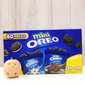 (店+)【OREO 奧利奧】MINI OREO 迷你奧利奧巧克力夾心餅乾分享組 40包入 816公克 (迷你 香草 可可 巧克力餅乾 迷你包 隨身)