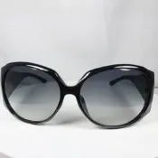 『逢甲眼鏡』【DiorFROUFROUF  D28】 Dior迪奧 正品 太陽眼鏡 黑色 大方框  側邊奢華碎鑽點綴